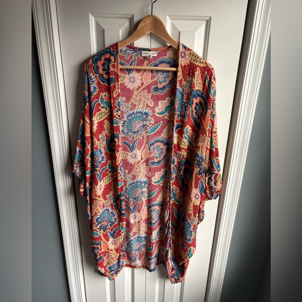 Andersen & Lauth Womens Astrid Floral Kimono Cardigan Boho One Size